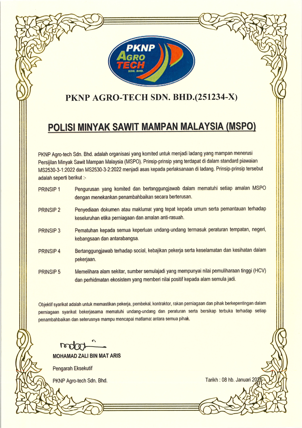 Polisi MSPO Bahagian 2
