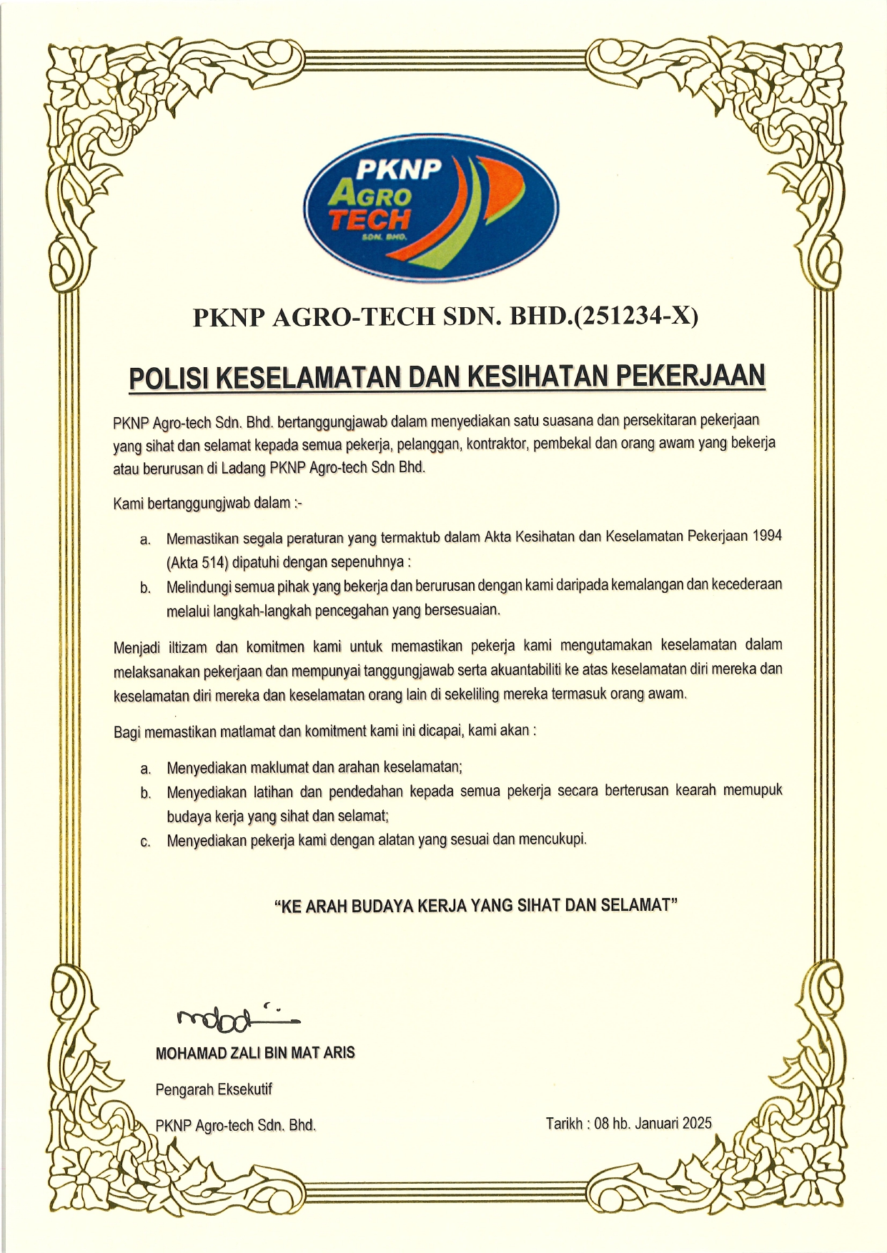 Polisi Keselamatan dan Kesihatan Pekerjaan